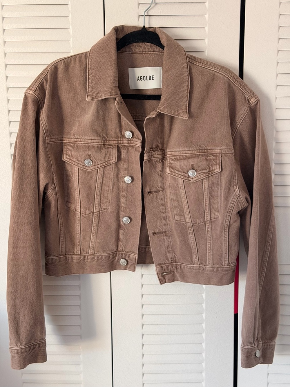 AGOLDE Radley Denim Jacket in Ceramic